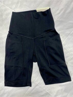 aerie High-Rise Black Bike Shorts with Pockets